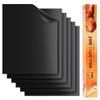 SKYBD Grill Mats - Nonstick Teflon BBQ Mats, Reusable & Easy to Clean (Set of 6), 15.8 x 13-Inch, Black view 1
