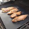 SKYBD Grill Mats - Nonstick Teflon BBQ Mats, Reusable & Easy to Clean (Set of 6), 15.8 x 13-Inch, Black view 3
