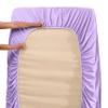 5 Pcs Split Bed Sheet Set + Duvet Cover with Zipper Closure & Corner Ties 100% Combed Cotton 600 TC Split King Size Sheet Set For Adjustable Bed All Around Fitted Upto 14" DP(6 PC | Lavender) view 3