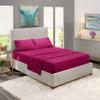 5 Pcs Split Bed Sheet Set + Duvet Cover with Zipper Closure & Corner Ties 100% Combed Cotton 600 TC Split Cal-King Size Sheet Set For Adjustable Bed All Around Fitted Upto 15" DP(6 PC | Magenta) view 1