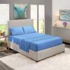 5 Pcs Split Bed Sheet Set + Duvet Cover with Zipper Closure & Corner Ties 100% Combed Cotton 600 TC Split Cal-King Size Sheet Set For Adjustable Bed All Around Fitted Upto 14" DP(6 PC | Calm Blue) view 1