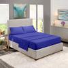 5 Pcs Split Bed Sheet Set + Duvet Cover with Zipper Closure & Corner Ties 100% Combed Cotton 600 TC Split King Size Sheet Set For Adjustable Bed All Around Fitted Upto 14" DP(6 PC | Royal Blue) view 1