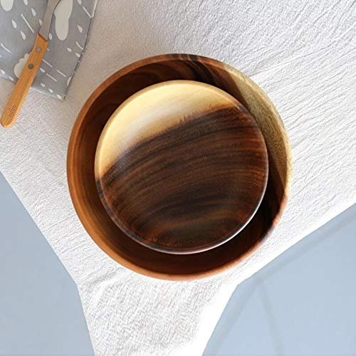 1pc Practical Wooden Cutlery Household Basin Fruit Bowl Salad Bowl Wooden Tableware Household And Basins Fruit Bowls (20X7.5CM)
