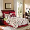 C&F Home Eve Red & Green Botanical Reversible Holly Sprig Christmas Holiday Poinsettia Full/Queen Quilt Set Full/Queen 3 Piece Set Red view 1