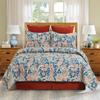 C&F Home Marla Paisley Stripes Damask Twin Quilt Set Machine Washable Reversible Cotton Quilt Set Twin 2 Piece Set Blue view 3