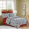 C&F Home Marla Paisley Stripes Damask Twin Quilt Set Machine Washable Reversible Cotton Quilt Set Twin 2 Piece Set Blue view 4