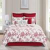 C&F Home Colonial Williamsburg Arcadia Crimson Red Twin Quilt Set Machine Washable Reversible Cotton Quilt Set Twin 2 Piece Set Crimson view 2
