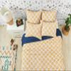 C&F Home Carver Ochre Embroidered Diamond Print Reversible Premium Cotton Queen Quilt Queen Yellow view 2