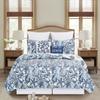 C&F Home Blue Coast Shells Twin Bed 2 Piece Cotton Quilt Set Indigo Blue & White Summer Beach Ocean Coastal Nautical Reversible Machine Washable Lightweight Bedspread Bedding Coverlet Twin 2 Piece Set view 2