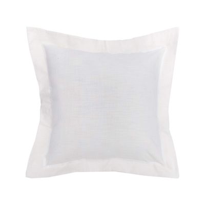 C&F Home Frost Flange Decor Decoration Throw Pillow 18" x 18" for Sofa Couch Or Bed 18" x 18" White
