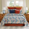 C&F Home Marla Paisley Stripes Damask Full/Queen Quilt Set Machine Washable Reversible Cotton Quilt Set Full/Queen 3 Piece Set Blue view 2