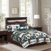 C&F Home Fletcher Forest Patchwork Reversible Hatched Green Lodge Wilderness Twin Quilt Set Machine Washable Cotton Quilt Set Twin 2 Piece Set Brown view 1