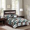 C&F Home Fletcher Forest Patchwork Reversible Hatched Green Lodge Wilderness Twin Quilt Set Machine Washable Cotton Quilt Set Twin 2 Piece Set Brown view 3