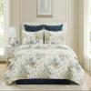 C&F Home Cerulean Shores Twin 2 Piece Coastal Nautical Seashells Reversible Fish Crab Starfish Pattern Beach Bed Quilt Set Machine Bedspread Bedding Washable Cotton Quilt Set Twin 2 Piece Set White view 3