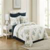 C&F Home Cerulean Shores Twin 2 Piece Coastal Nautical Seashells Reversible Fish Crab Starfish Pattern Beach Bed Quilt Set Machine Bedspread Bedding Washable Cotton Quilt Set Twin 2 Piece Set White view 4