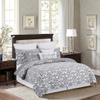 C&F Home Heather Grey & White Damask Reversible Diamond Twin Quilt Set Machine Washable Cotton Quilt Set Twin 2 Piece Set Grey view 3