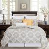 C&F Home Elaina Medallion Grey Full/Queen Quilt Set Machine Washable Cotton Quilt Set Full/Queen 3 Piece Set Grey view 2