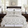 C&F Home Elaina Medallion Grey Full/Queen Quilt Set Machine Washable Cotton Quilt Set Full/Queen 3 Piece Set Grey view 3