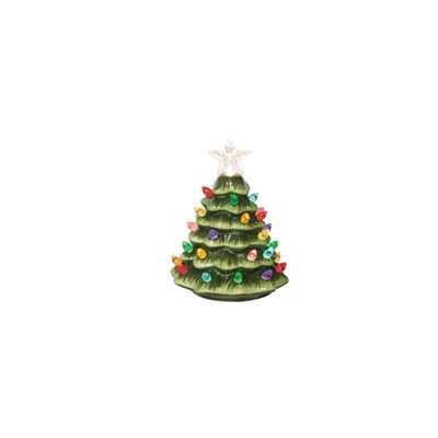 C&F Home Small Christmas Tree Nightlight L3.9 X W3.9 X H5 Green