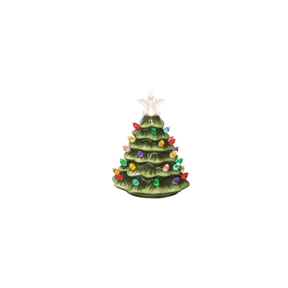 C&F Home Small Christmas Tree Nightlight L3.9 X W3.9 X H5 Green