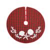 C&F Home Seaside Red Checkered Plaid 100% Cotton Christmas Tree Skirt 54" Xmas Festive Winter Holidays Coastal Nautical Home Living Room Faux Real Pine Tree Machine Wash Decor Decoration 54" Red view 1