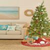 C&F Home Seaside Red Checkered Plaid 100% Cotton Christmas Tree Skirt 54" Xmas Festive Winter Holidays Coastal Nautical Home Living Room Faux Real Pine Tree Machine Wash Decor Decoration 54" Red view 2