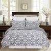 C&F Home Heather Grey & White Damask Reversible Diamond Full/Queen Quilt Set Machine Washable Cotton Quilt Set Full/Queen 3 Piece Set Grey view 4