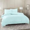 5 Pcs Split Bed Sheet Set + Duvet Cover with Zipper Closure & Corner Ties 100% Combed Cotton 600 TC Split Cal-King Size Sheet Set For Adjustable Bed All Around Fitted Upto 15" DP(6 PC | Baby Blue) view 4