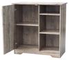 Kings Brand Furniture - Sideboard Accent Storage Cabinet with 3 Shelves and 1 Cupboard, Oak view 3