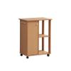 Hodedah 23.6"" Wide Open Shelves and Cabinet Space Kitchen Cart, Beech (HIK73 Beech) view 1