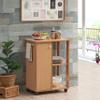 Hodedah 23.6"" Wide Open Shelves and Cabinet Space Kitchen Cart, Beech (HIK73 Beech) view 2