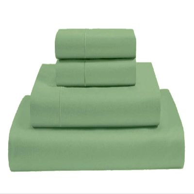 MGPS 100% Giza Egyptian Dreams Cotton, [4 PCs] 25" Extra Deep Pocket Bed Sheet Set, Giza-Cotton-My-Sheets-&-Pillow-Cases, Finest Long Staple, Soft Sateen Weave |Short Queen, Sage|