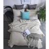 3pcs Casual Cozy Warm Soft Brushed Microfiber Beige Quilt Sets Queen Size | Beautiful Star Stitched Geometric Pattern Solid Color Luxury Bedding - Modern Lightweight Comfortable Coverlet Bedspread Set view 3