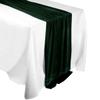 Koyal Wholesale Velvet Tablecloth, Extra Long 19 x 120-Inch Farmhouse Table Runner, Velvet Linen in Matte Emerald Green view 1