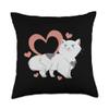 Adorable Cat Love For Valentine's Day Throw Pillow view 1