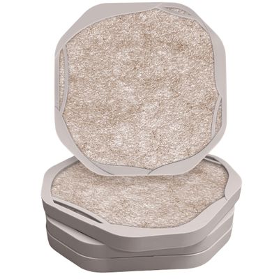 UMIRRO Absorbent Felt & Silicone Drink Coasters Set of 4, Neutral Beige