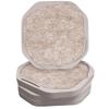 UMIRRO Absorbent Felt & Silicone Drink Coasters Set of 4, Neutral Beige view 1