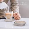 UMIRRO Absorbent Felt & Silicone Drink Coasters Set of 4, Neutral Beige view 2