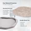 UMIRRO Absorbent Felt & Silicone Drink Coasters Set of 4, Neutral Beige view 3