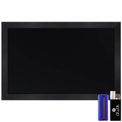 HBCY Creations Rustic Black Magnetic Wall Chalkboard, Extra Large Size 24" x 36", Framed Decorative Chalkboard - Great for Kitchen Decor, Weddings, Restaurant Menus and More! (24" x 36")