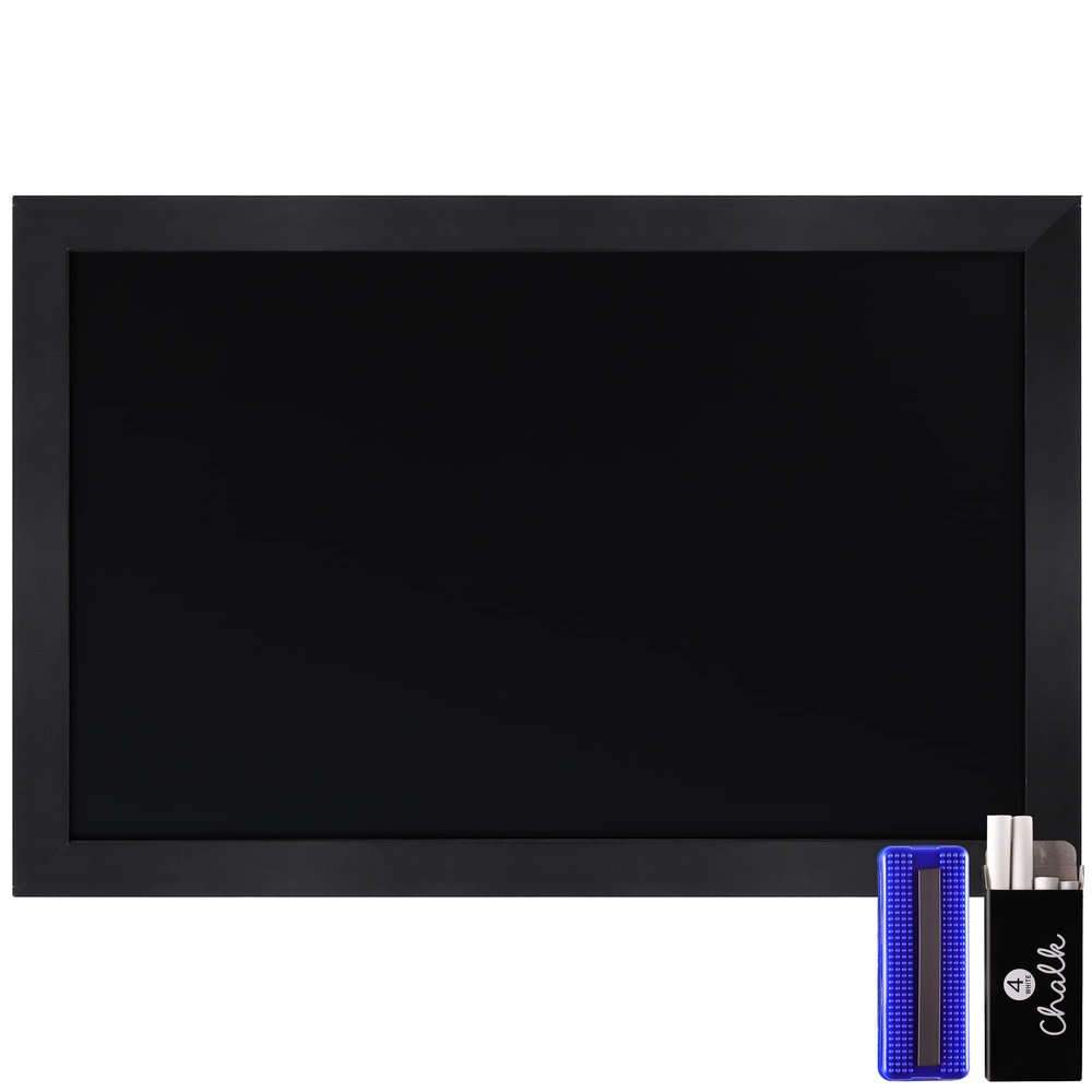 HBCY Creations Rustic Black Magnetic Wall Chalkboard, Extra Large Size 24" x 36", Framed Decorative Chalkboard - Great for Kitchen Decor, Weddings, Restaurant Menus and More! (24" x 36")
