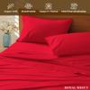 550 Thread Count Sheet Set fits Upto 11-13 Inches Deep Pocket 100% Egyptian Cotton Twin/Single Size, Red Solid view 2