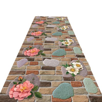 ZHAOHUI Non-Slip Hallway Runner Rug, Non Slip Corridor Running Carpet, Balcony Entrance Bathroom Carpet, Modern Cutting, Customized (Color : A, Size : 60x300cm)