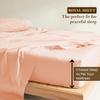 550 Thread Count Sheet Set fits Upto 11-13 Inches Deep Pocket 100% Egyptian Cotton Queen Bed Size, Peach Solid (Fitted Sheet, Flat Sheet, Pillow Cases) view 3