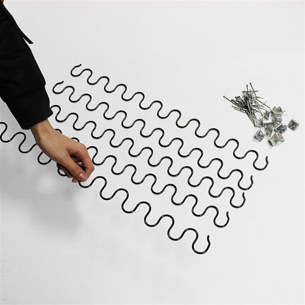 Pangyoo PYouo-Spring, Back Repair Kit with Spring, 5pcs, 35cm - 60cm Sofa Couch Recliner Replacement Coil Seat Clips 40mm Wire Nails, Springs Accessories (Length : 55cm 5pcs)