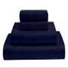 MGPS 100% Giza Egyptian Dreams Cotton, [4 PCs] 25" Extra Deep Pocket Bed Sheet Set, Giza-Cotton-My-Sheets-&-Pillow-Cases, Finest Long Staple, Soft Sateen Weave |Short Queen, Navy Blue| view 1