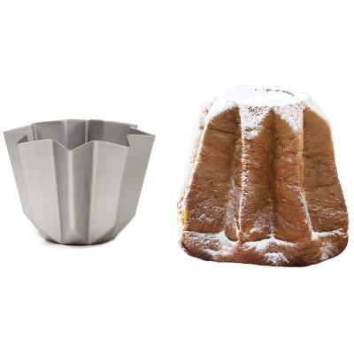 1000/750/500 Grams Pandoro Mould 3 Size Anodised Aluminium Silver for DIY Baking Cake Craft Pastry Bakeware Decoration, Professional Mould Shape for Pandoro, Decorating Mold (1000g)