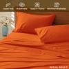 550 Thread Count Sheet Set fits Upto 11-13 Inches Deep Pocket 100% Egyptian Cotton King/Standard Size, Orange Solid (Fitted Sheet, Flat Sheet, Pillow Cases) view 2