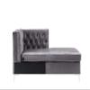 Acme Furniture Jaszira Modular - Chaise in Gray Velvet view 3