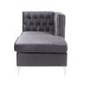 Acme Furniture Jaszira Modular - Chaise in Gray Velvet view 4